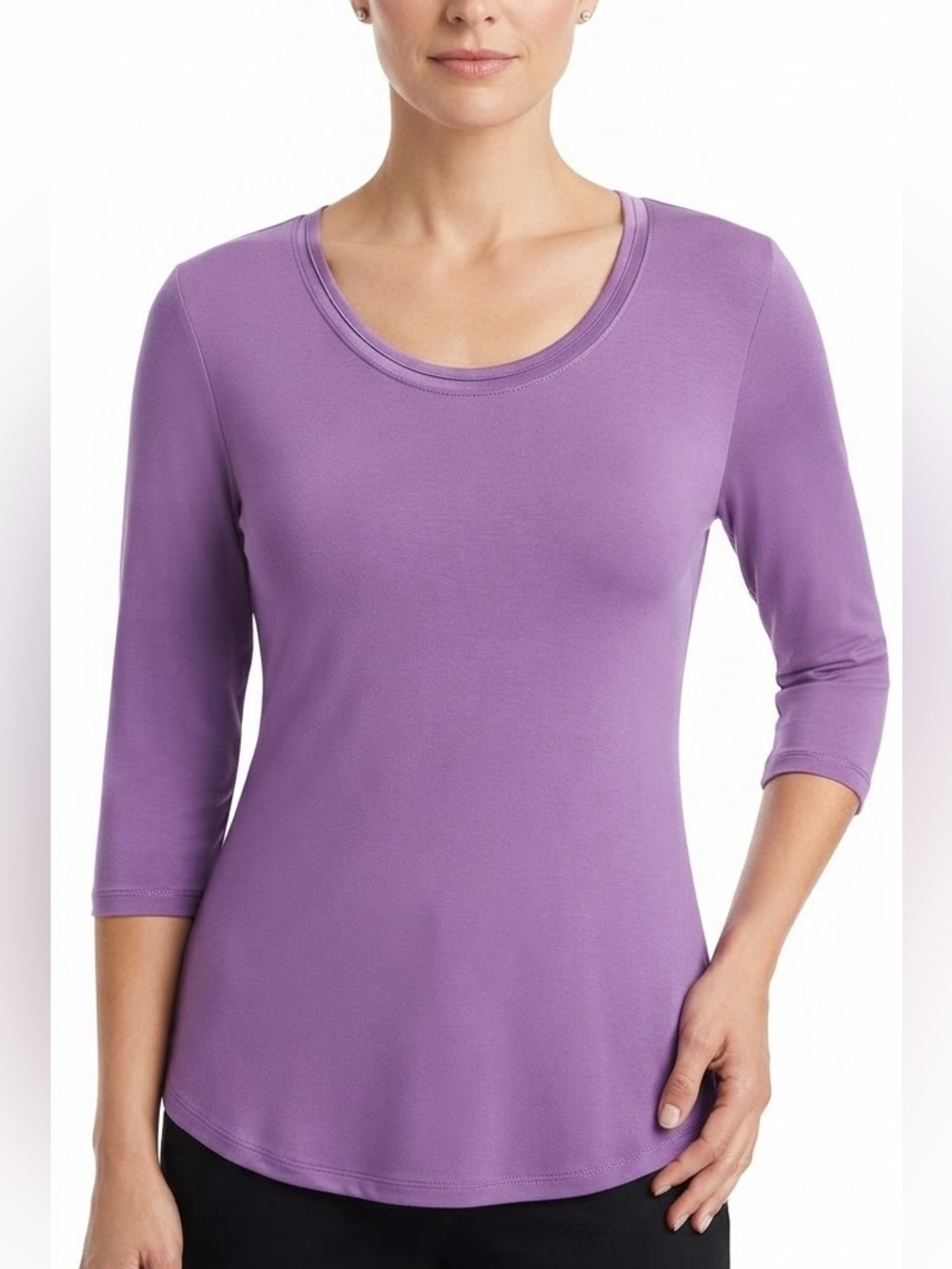 BASLER PURPLE STRETCH TOP BLOUSE 40